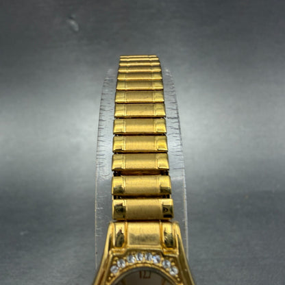 Pulsar Watch Women 17mm Champagne Dial Gold Tone Oval 1N00-X318 New Battery4