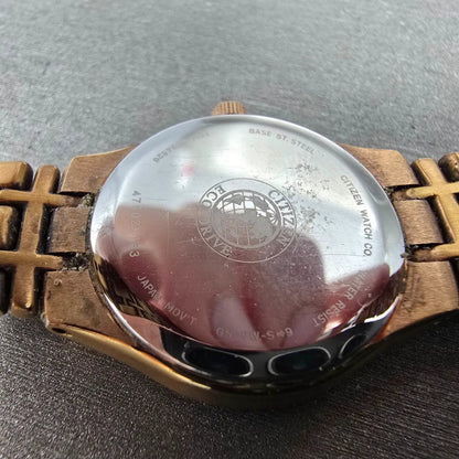 Citizen Eco-Drive Watch Women 25mm White Dial Rose Gold Date E011-S094526 Works9