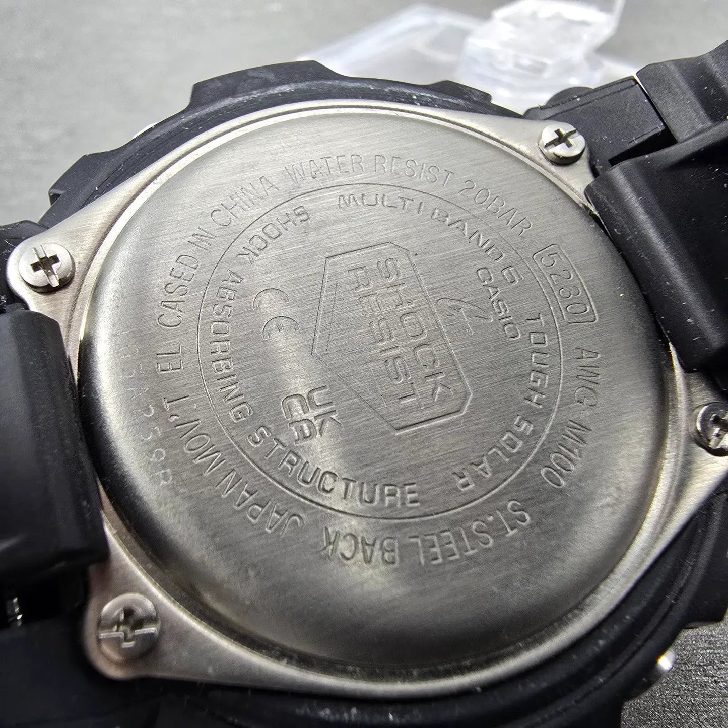Casio G-Shock AWG-M100 Watch Men 47mm Black Silver Alarm Chrono Solar Works9