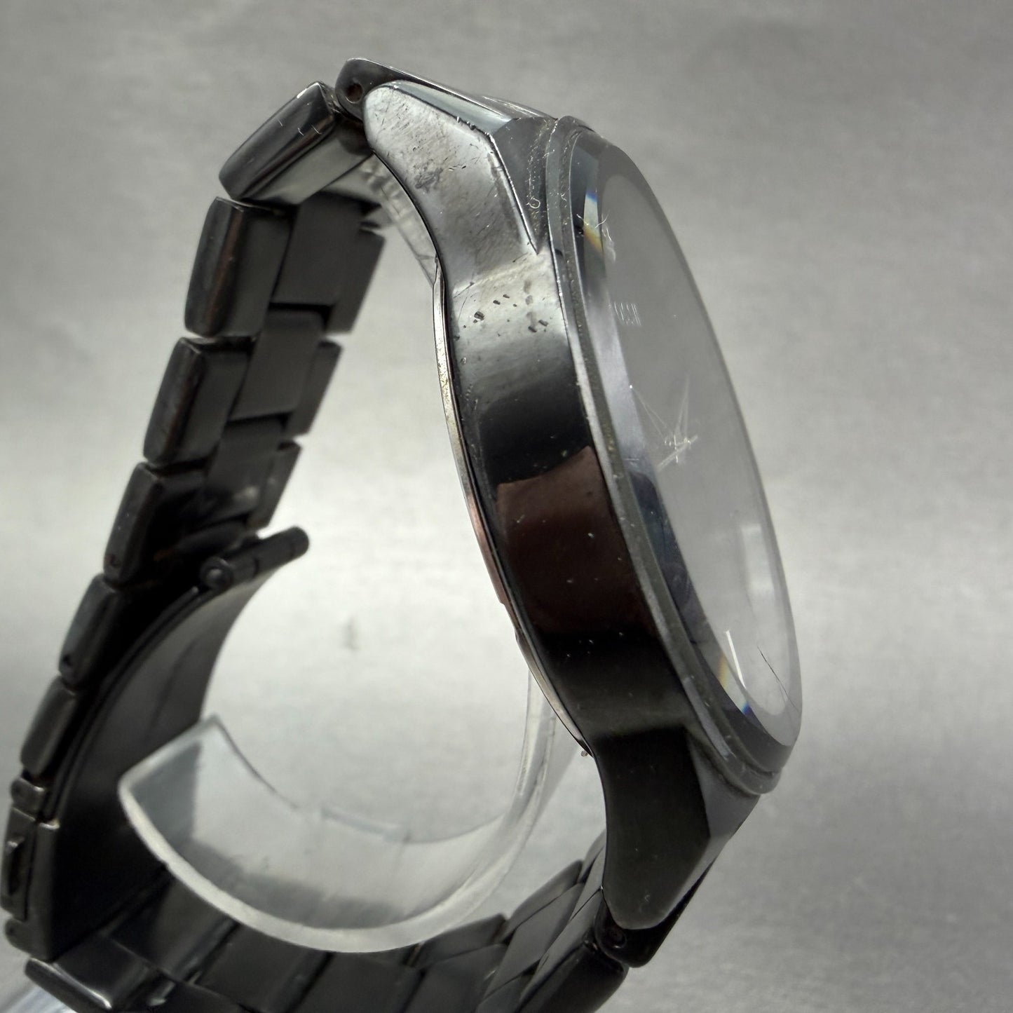 Fossil Watch Men 43mm Black Dial Black Tone Round FS4482 New Battery3