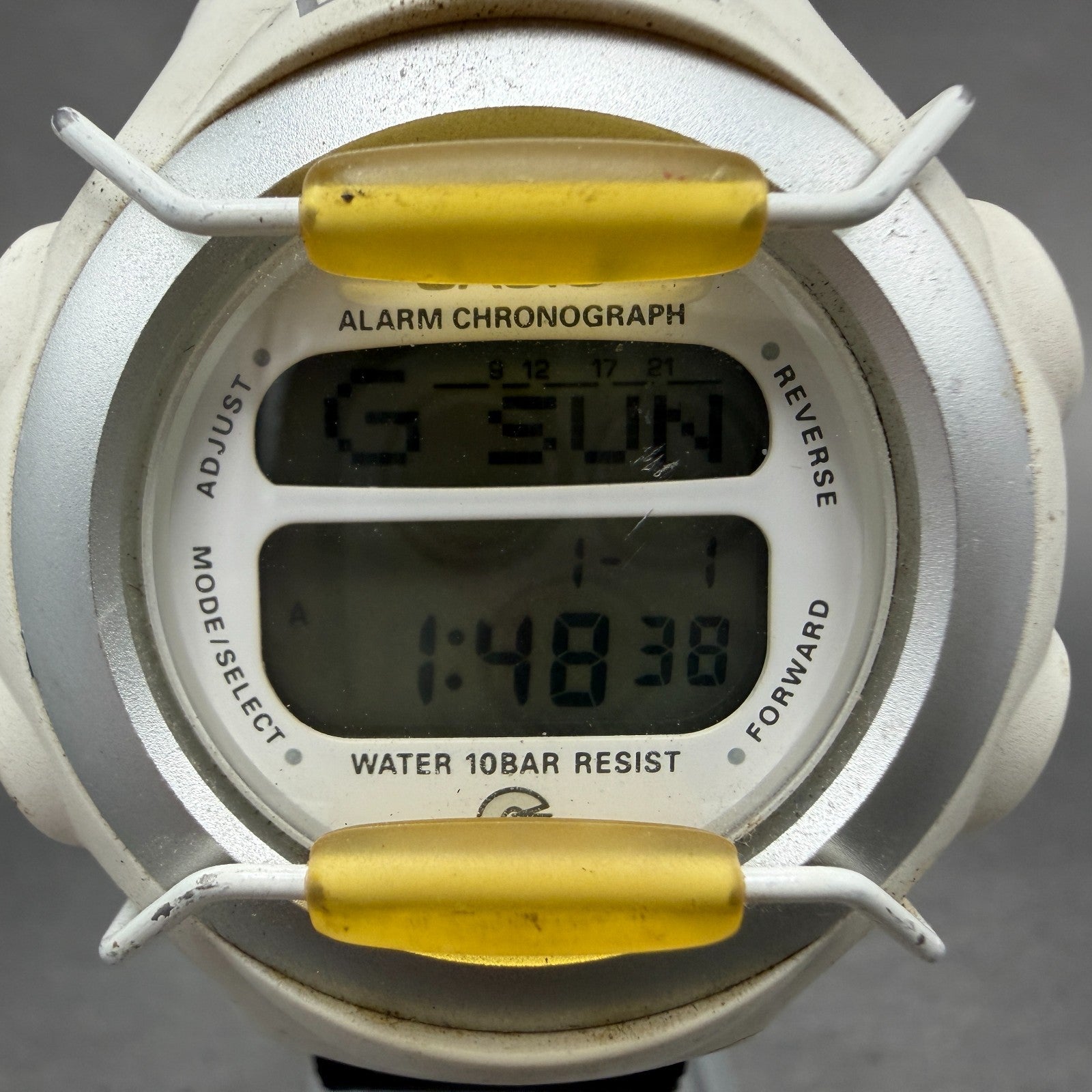 Casio Baby-G BG-097 Watch Women 40mm Digital White Alarm Chrono New Battery1