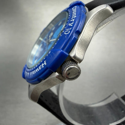 Orient Town & Country Dive Watch Men 36mm Blue Dial Silver Tone Date New Battery2