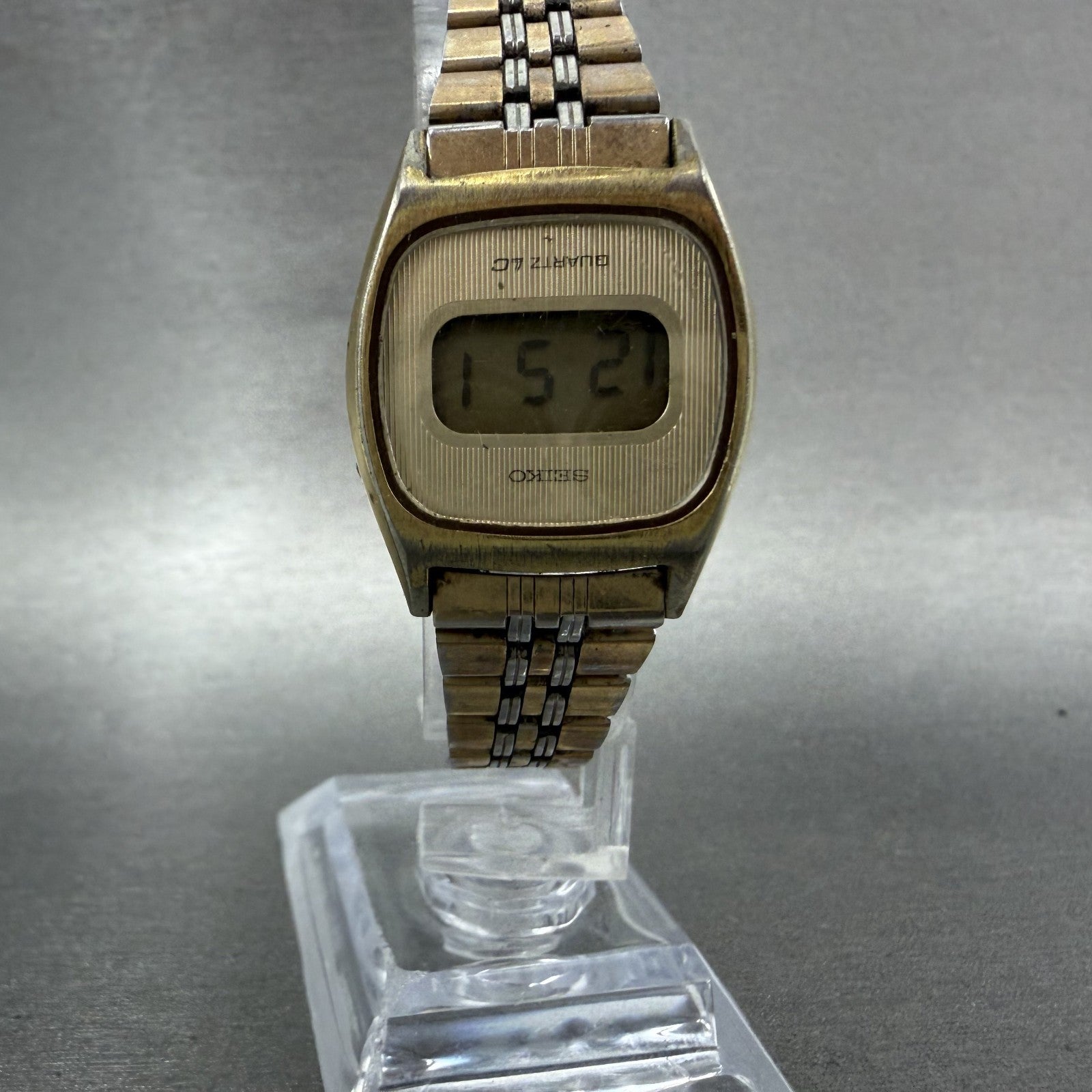 Seiko Digital Watch Women 23mm Two Tone Month Date L012-5039 New Battery5