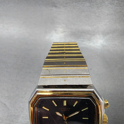 Citizen CQ Watch Men 32mm Black Dial Two Tone Analog Digital 8950-084985 PARTS