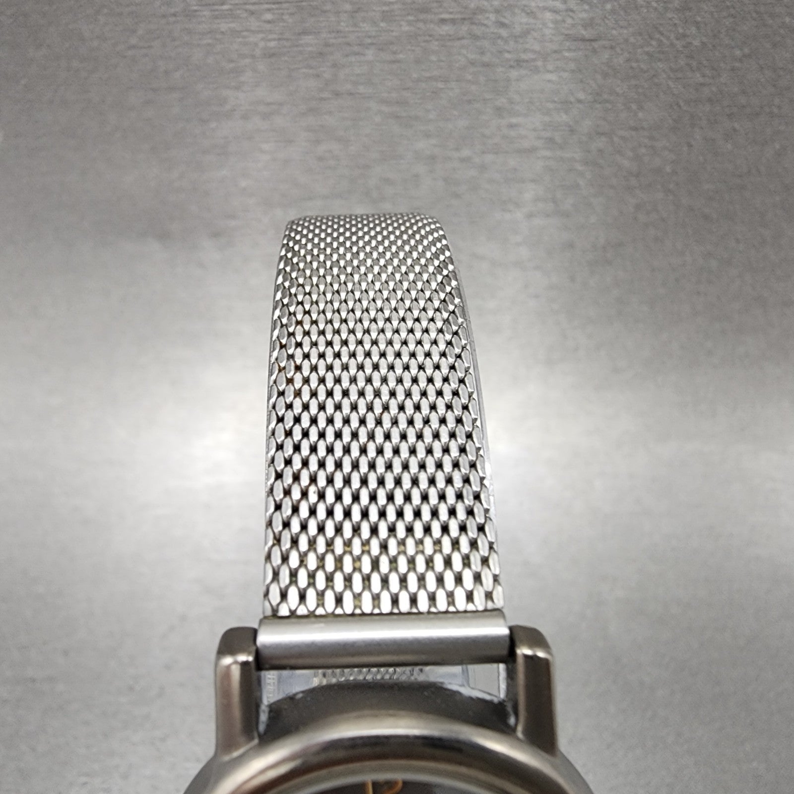 Boccia Titanium Watch Women 28mm Gray Dial Gray Tone Round Mesh Band New Battery4