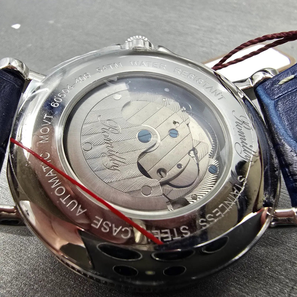 Romilly Automatic Watch Men 42mm Silver Dial Steel Date GMT Round 60504-406 Runs9
