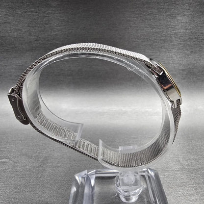 Skagen Watch Women 19mm Silver Dial Two Tone Round 502XSGS New Battery L8