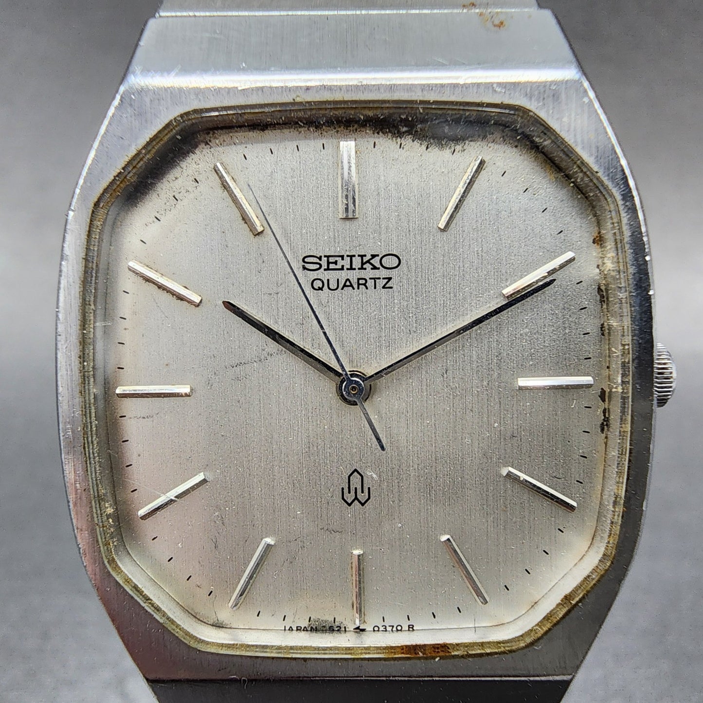 Seiko Tank Watch Men 30mm Silver Dial Silver Tone 2621-5180 New Battery