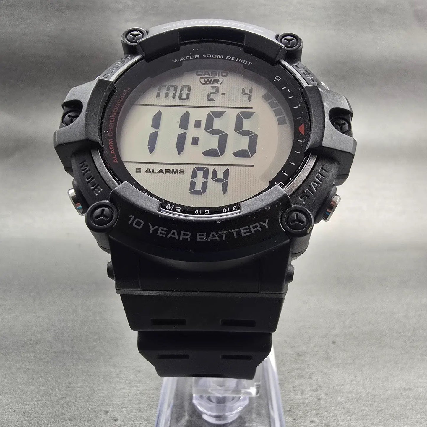 Casio Illuminator AE-1500WH Watch Men 51mm Black Alarm Chrono Backlight New Batt5