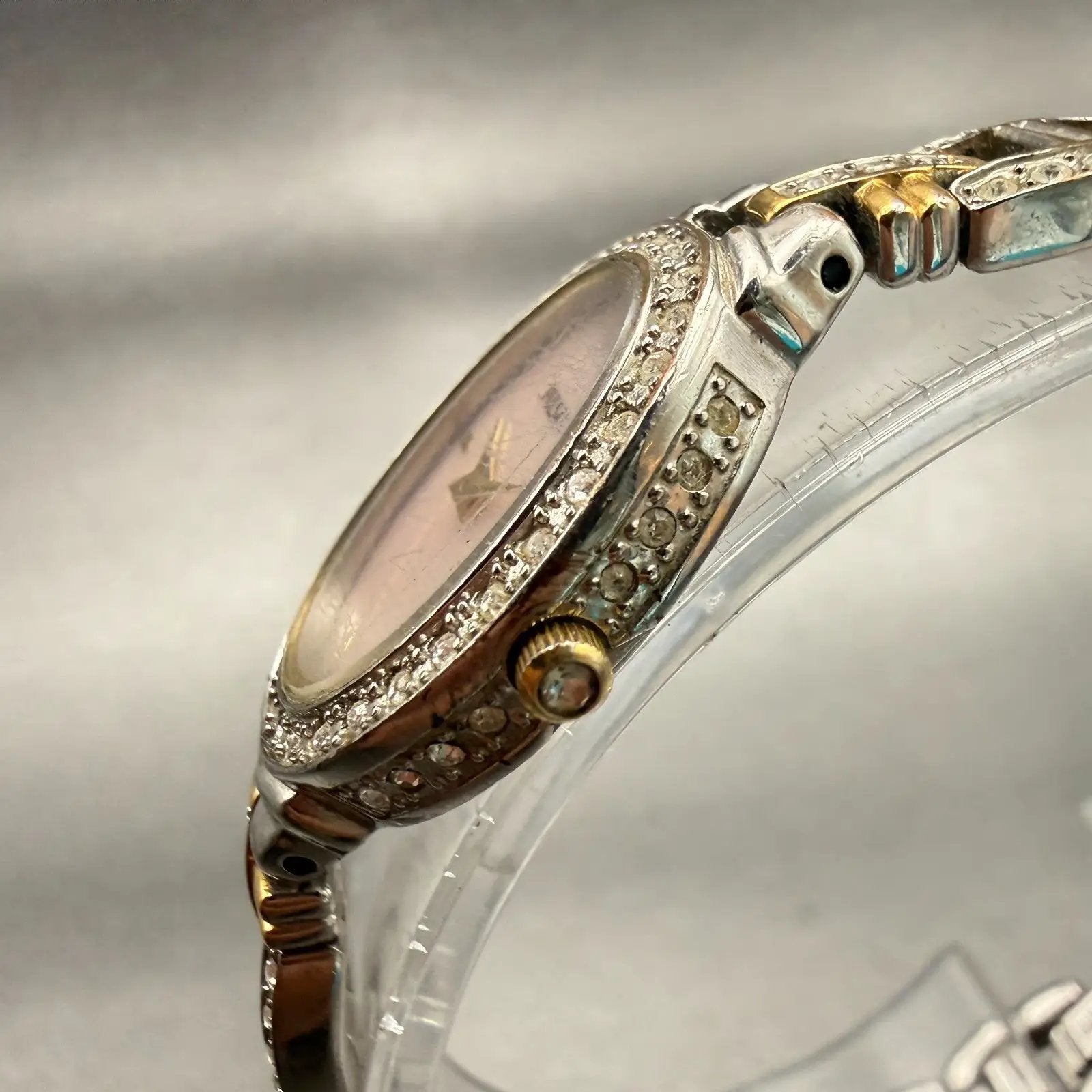 Seiko Pulsar Watch Women 18mm MOP Dial Silver Tone Gemmed 1N00-X222 New Battery2