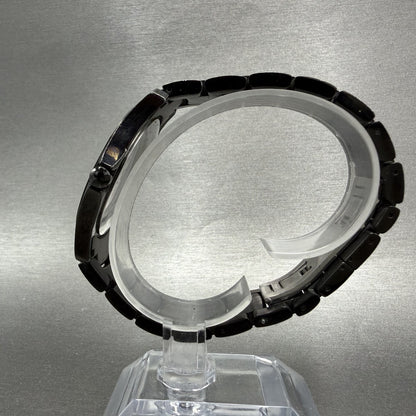 Movado Museum Watch Men 38mm Black Dial Black Tone Round 84 G2 1855 New Battery6