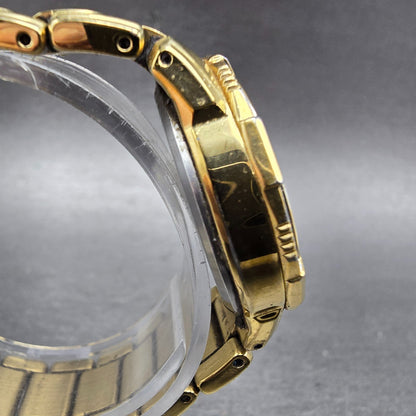 Citizen Eco-Drive Watch Women 30mm Silver Dial Gold Tone Date E013-S111676 Runs3