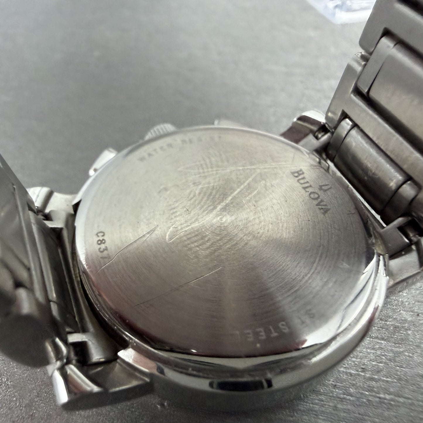 Bulova Chronograph Watch Women 30mm White Dial Silver Tone Date 96R19 New BattAB9