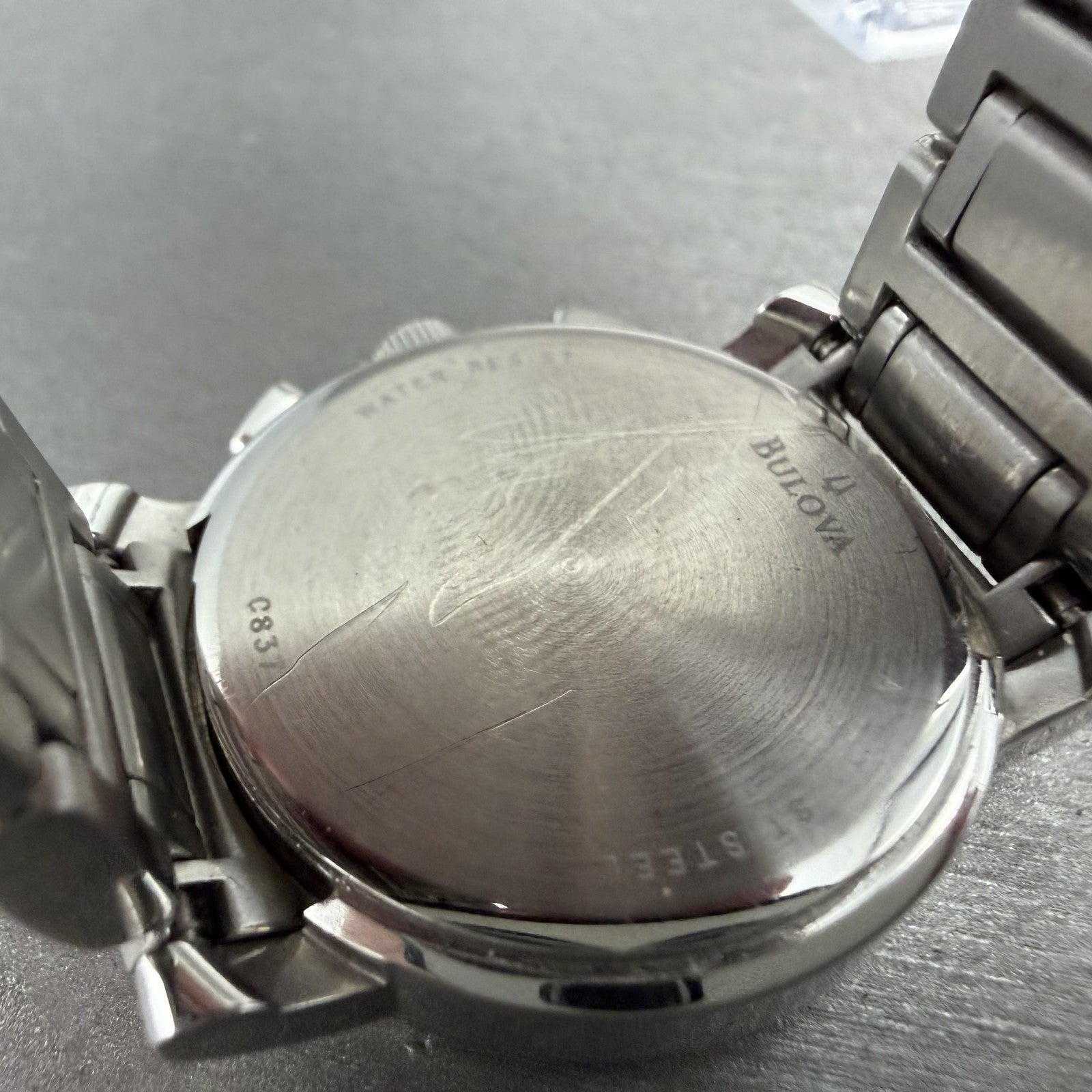 Bulova Chronograph Watch Women 30mm White Dial Silver Tone Date 96R19 New BattAB9