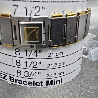 Seiko ARC Tank Watch Men 20mm White Dial Two Tone Rectangle 1220-5220 VTG PARTS11