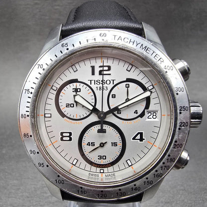 Tissot T-Sport V8 Chronograph Watch Men 43mm White Dial Steel Date New Battery1