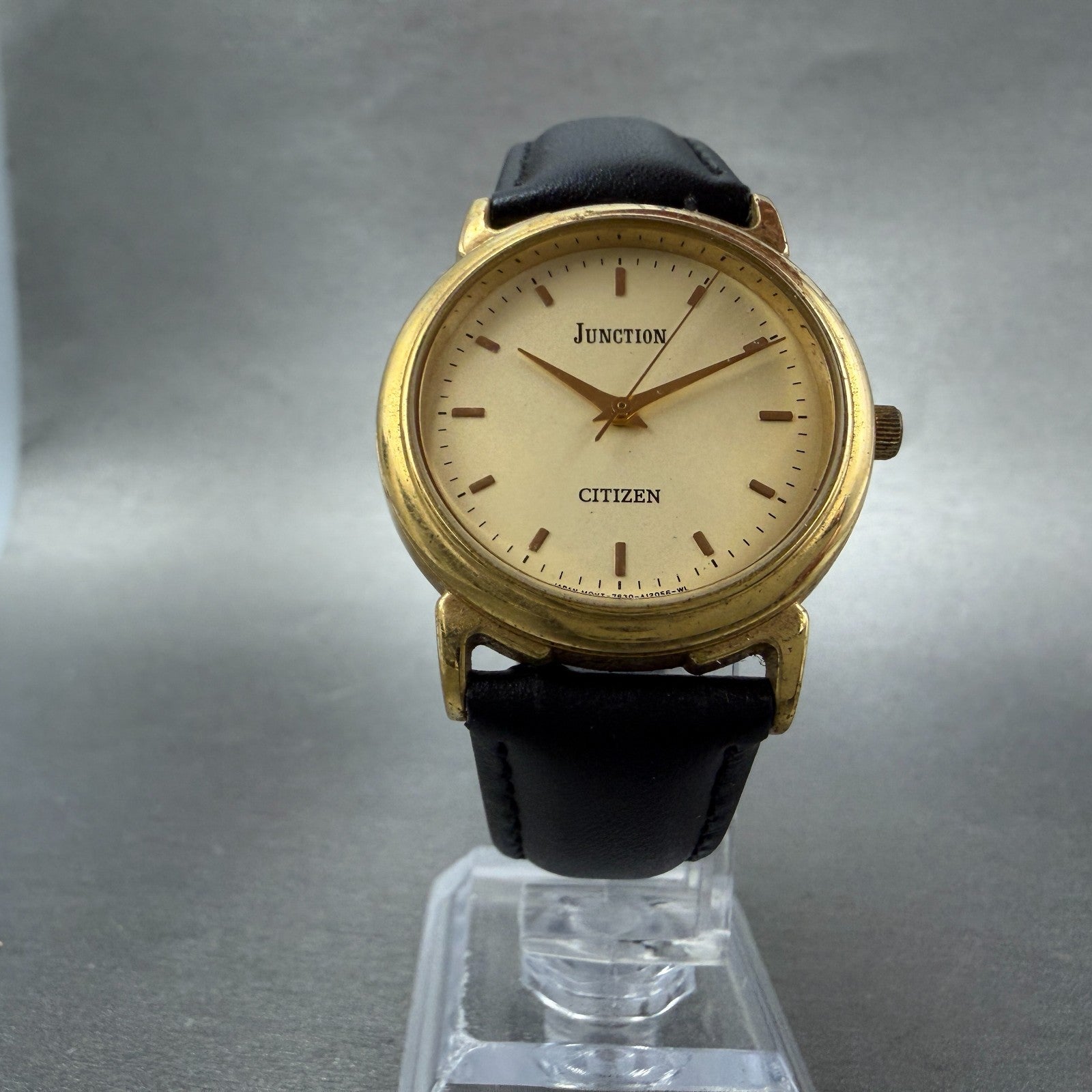 Citizen Junction Watch Unisex 32mm Champagne Dial Gold Tone Round New battery5