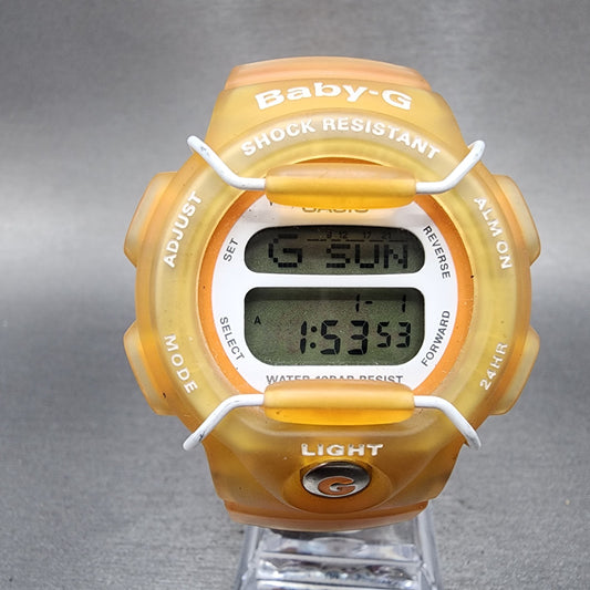 Casio BabyG Watch Women 39mm Digital Orange Alarm Chrono BG350 New Battery0