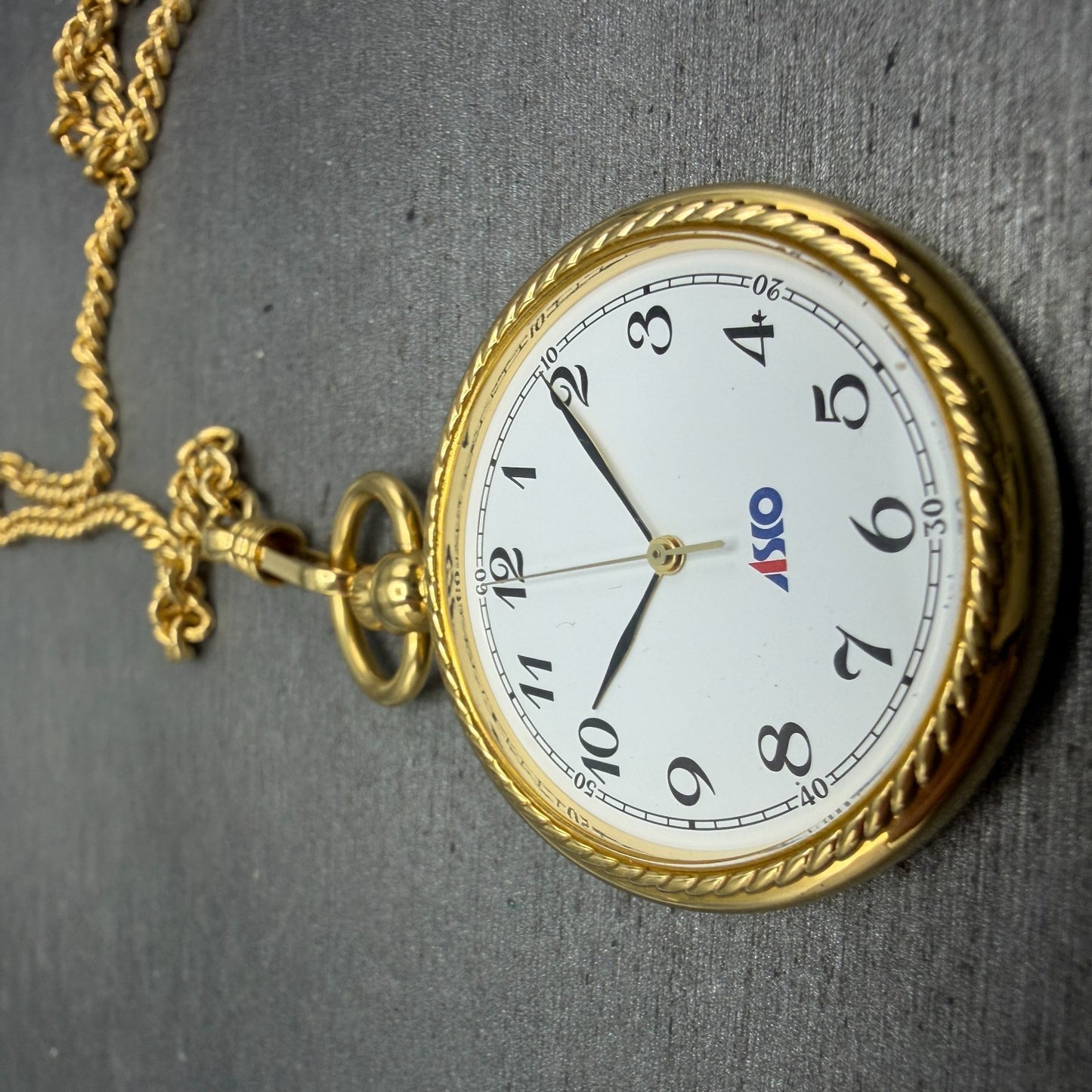 Seiko Alba Pocket Watch Men 36mm White Dial Gold Tone Round V701-0B00 New Batt2