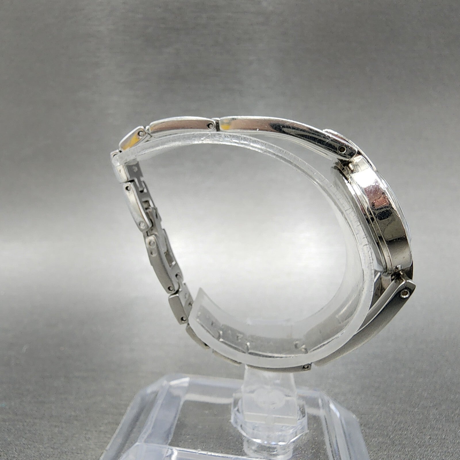 ESQ Tank Watch Women 23mm Blue Dial Silver Tone Crystal Bezel E5226 New Batt8