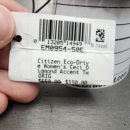 Citizen EcoDrive L Ceci Watch Women 32mm Black Dial Two Tone Diamond Runs10