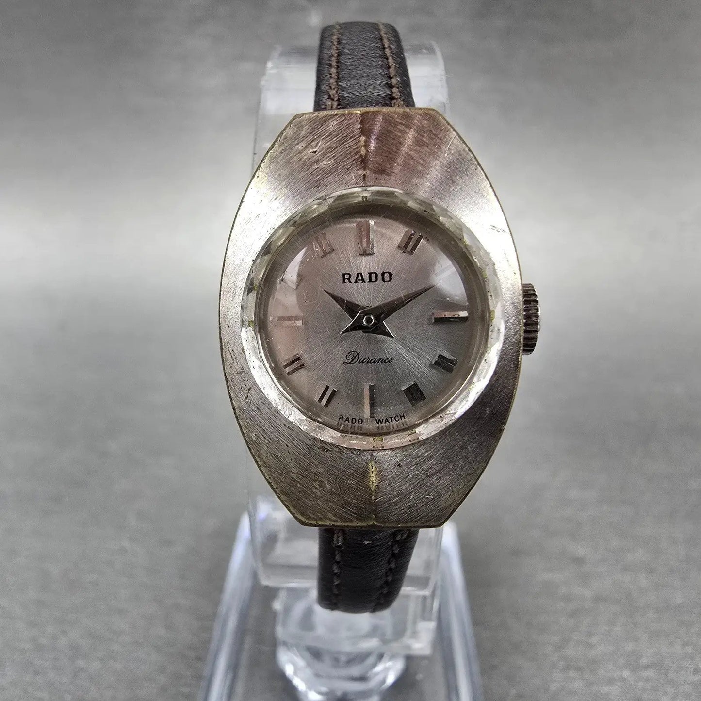 Rado Durance Watch Women 19mm Silver Dial Silver Tone Oval Manual Wind Runs VTG0