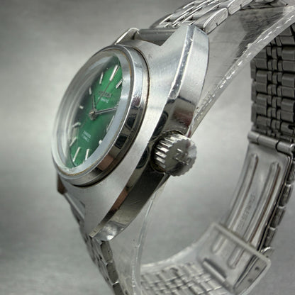 Citizen Automatic Watch Women 26mm Green Dial Silver Tone Date 4-690834 Runs3