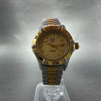 Tag Heuer Professional Dive Watch Women 27mm Gold Dial Two Tone Date New Battery5