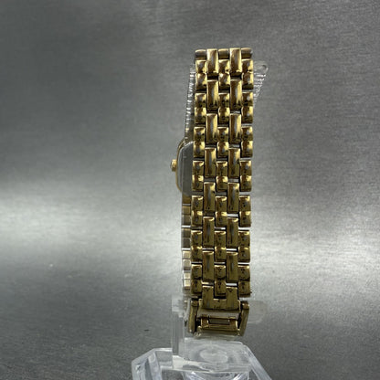 Seiko Tank Watch Women 16mm Champagne Dial Gold Tone 4n00-5249 New Battery ABC7