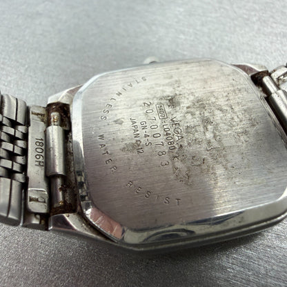 Citizen Vega Watch Men 30mm Silver Dial Silver Tone Daydate 5F00-L04080 PARTS10