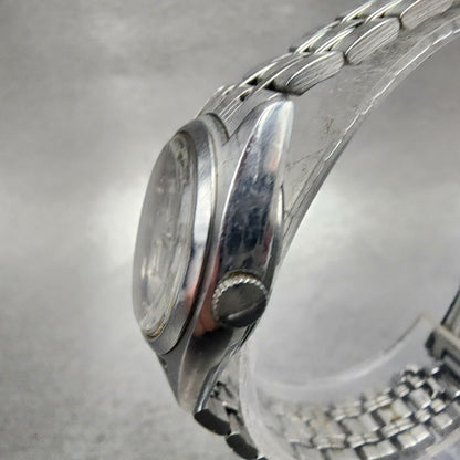 Seiko Sq Watch Women 23mm Silver Dial Silver Tone Date 85220059 New Battery2