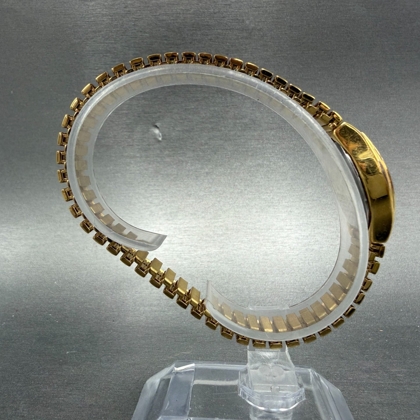 Pulsar Watch Women 17mm Champagne Dial Gold Tone Oval 1N00-X318 New Battery8