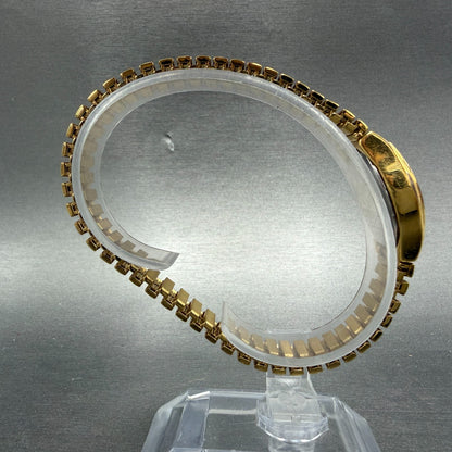 Pulsar Watch Women 17mm Champagne Dial Gold Tone Oval 1N00-X318 New Battery8