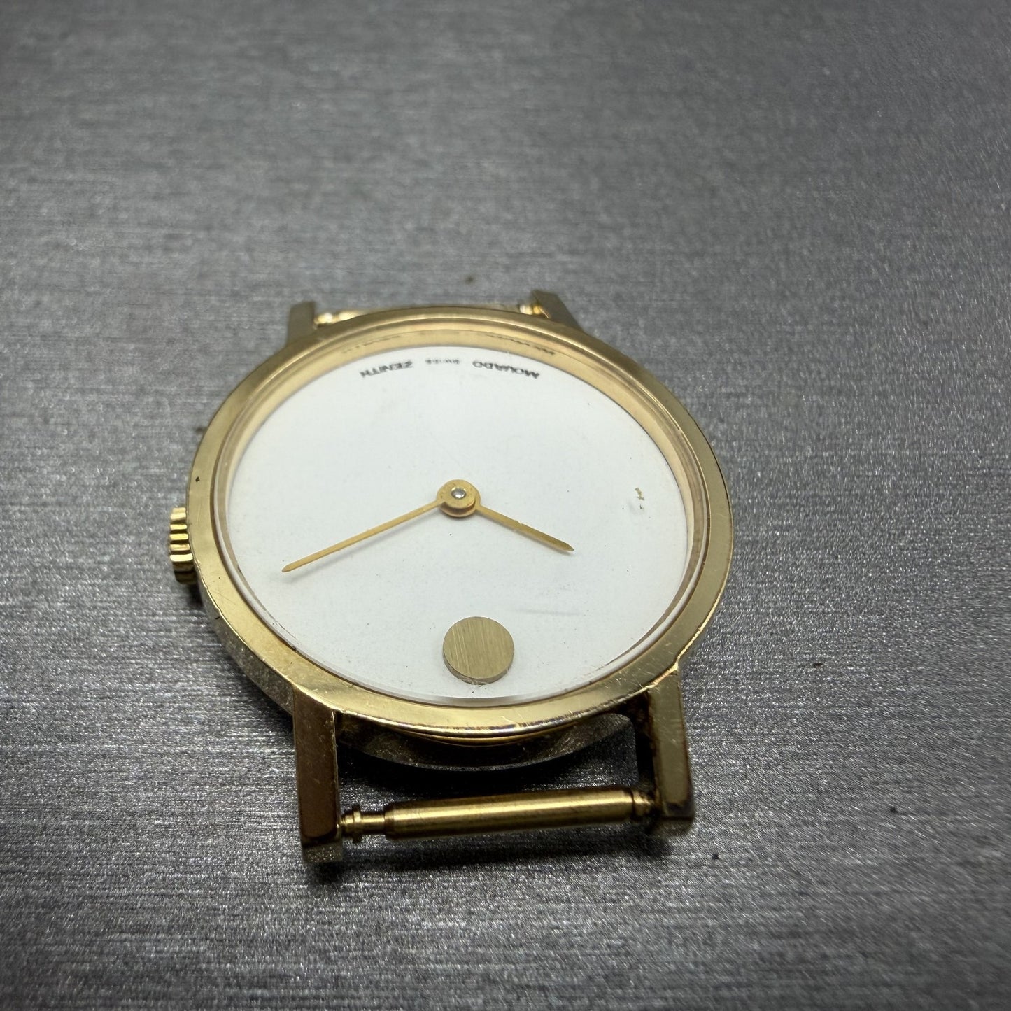 Zenith Movado Museum Watch Women 25mm White Dial Gold Plated Manual Wind PARTS5