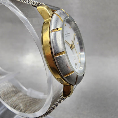 Skagen Watch Women 26mm White Dial Two Tone Round 3SGS Mesh Band New Battery3