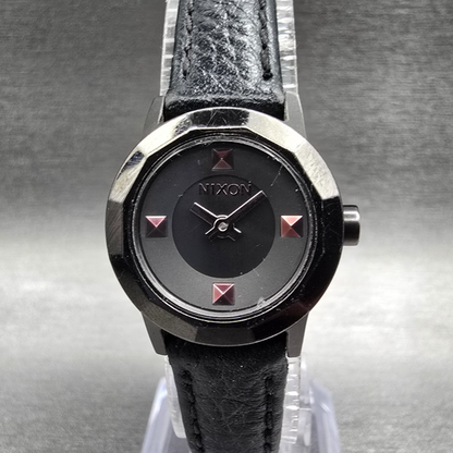 Nixon The Mini B Watch Women 23mm Black Dial Black Tone Round New Battery0