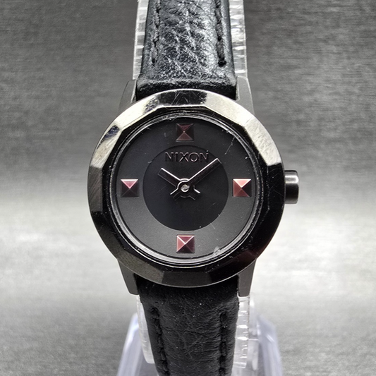 Nixon The Mini B Watch Women 23mm Black Dial Black Tone Round New Battery0