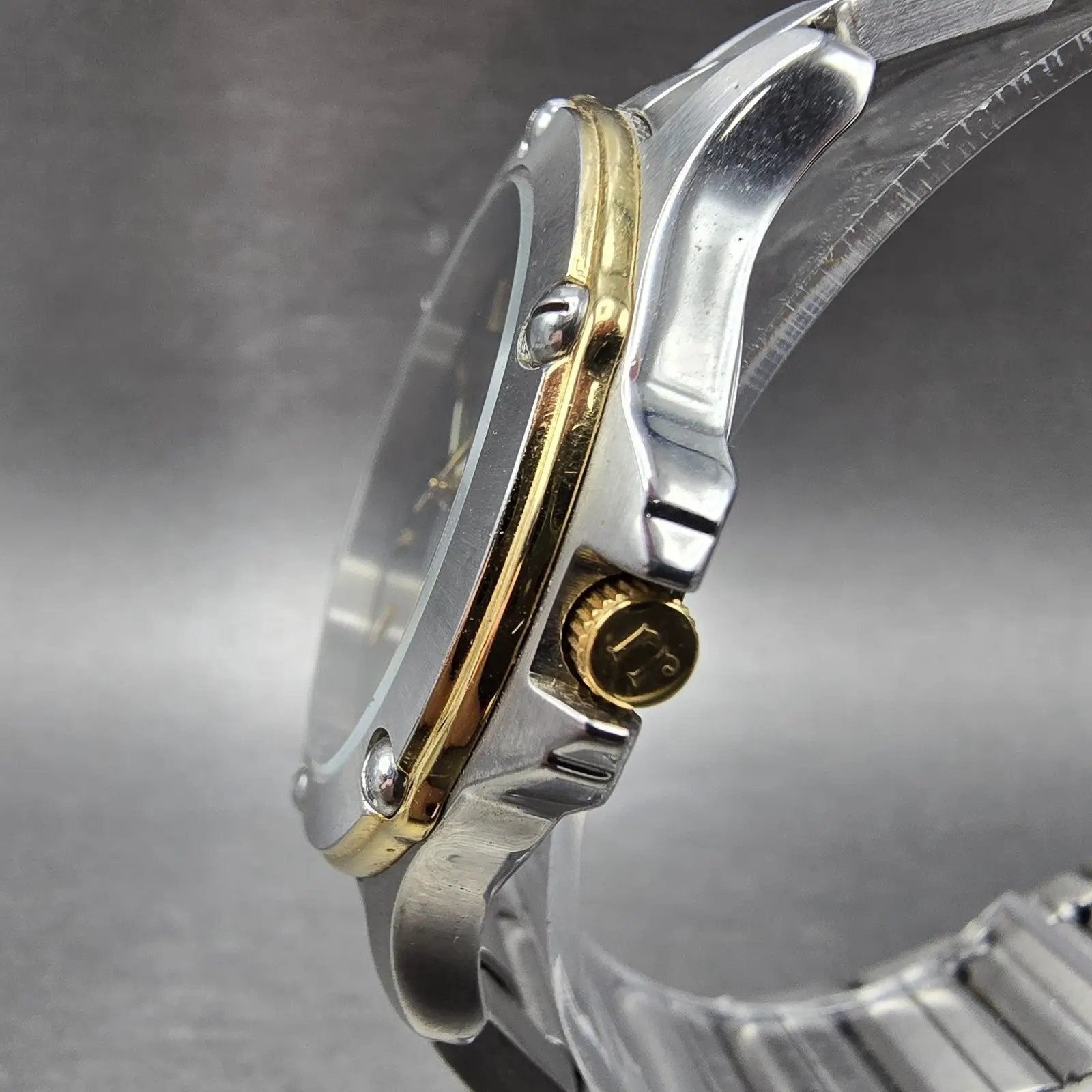 Jules Jurgensen Watch Men 38mm Gray Dial Two Tone Date Round 7635 New Battery2