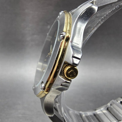 Jules Jurgensen Watch Men 38mm Gray Dial Two Tone Date Round 7635 New Battery2