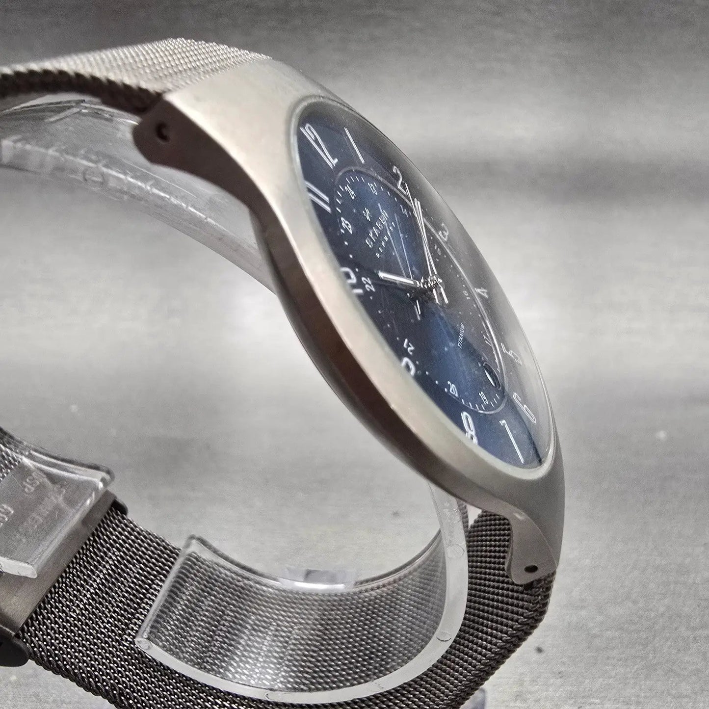 Skagen Watch Men 37mm Blue Dial Titanium Date Round 233XLTTN New Battery3