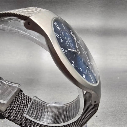 Skagen Watch Men 37mm Blue Dial Titanium Date Round 233XLTTN New Battery3