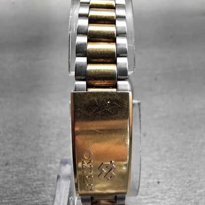 Seiko SQ Watch Women 24mm Silver Dial Two Tone Daydate Round 8523-0050 New BattF7