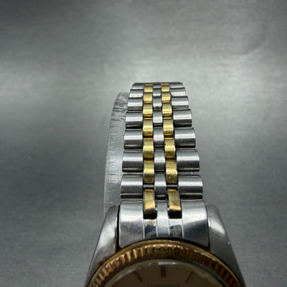 Longines Watch Women 26mm Champagne Dial Two Tone Date 152 1645 PARTS VTG5