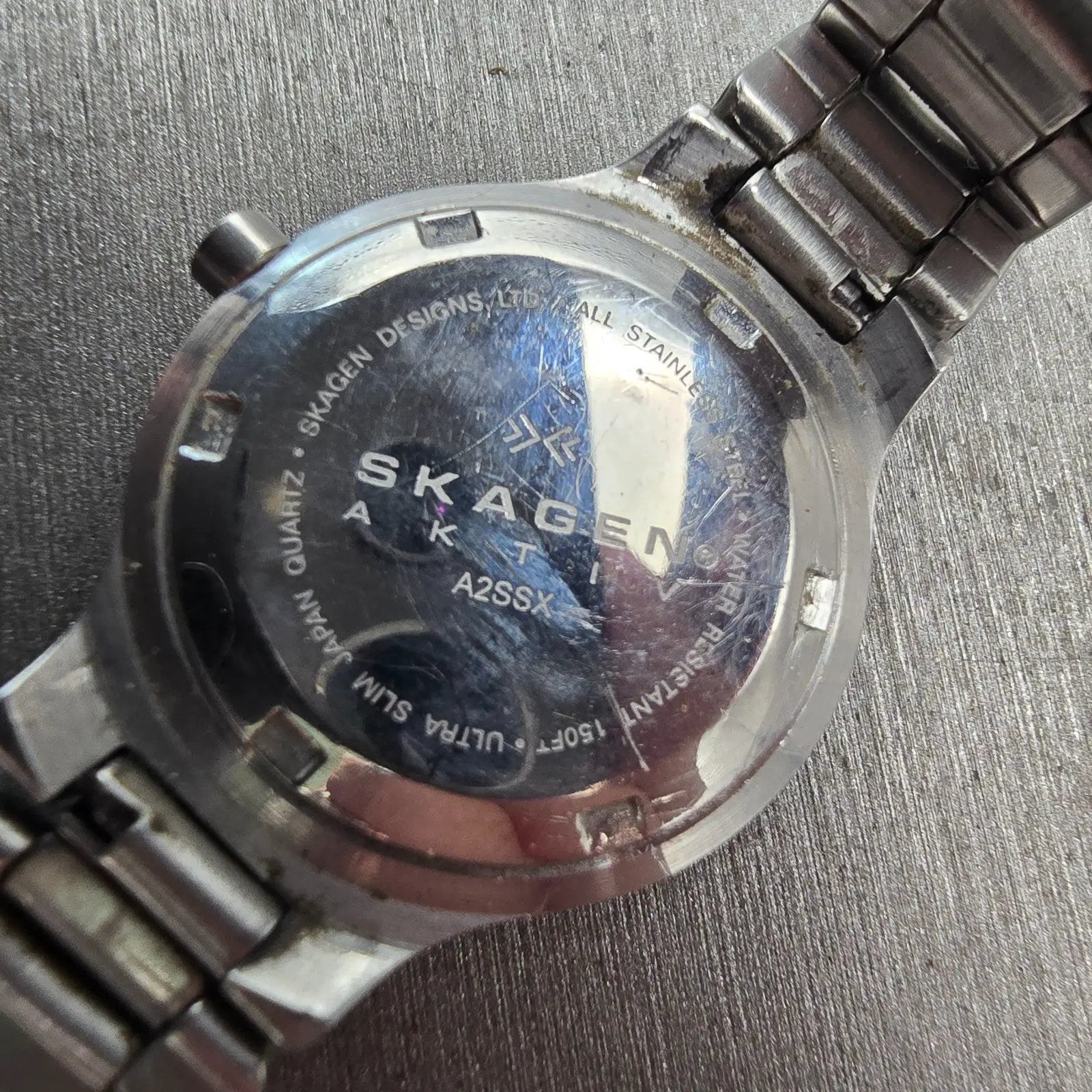 Skagen Watch Women 27mm Silver Dial Silver Tone Round A2SSX New Battery10