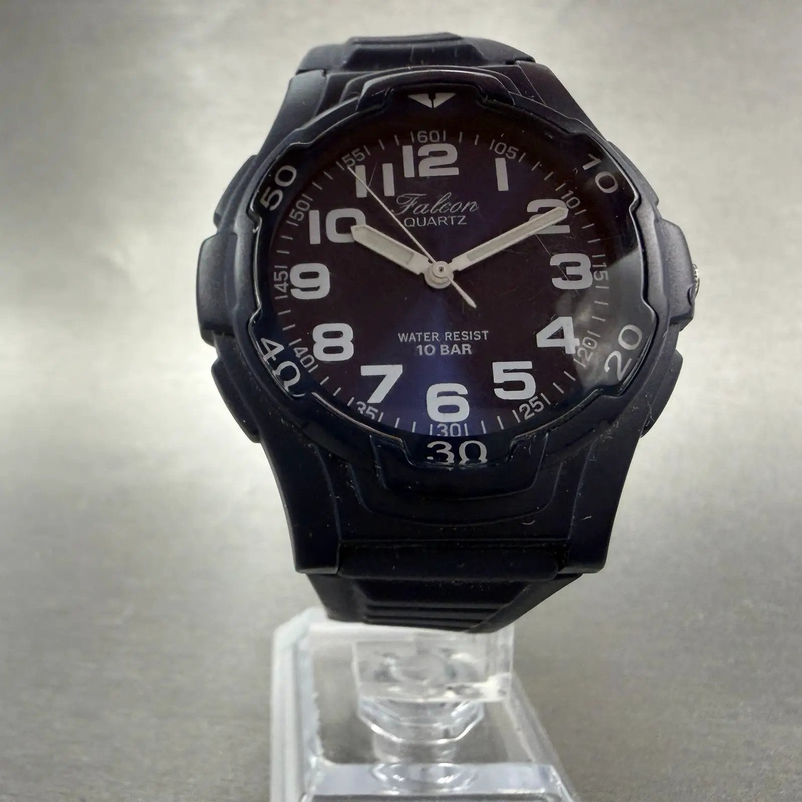 Citizen Q&Q Falcon Watch Men 40mm White Dial Blue Tone Round New Battery5