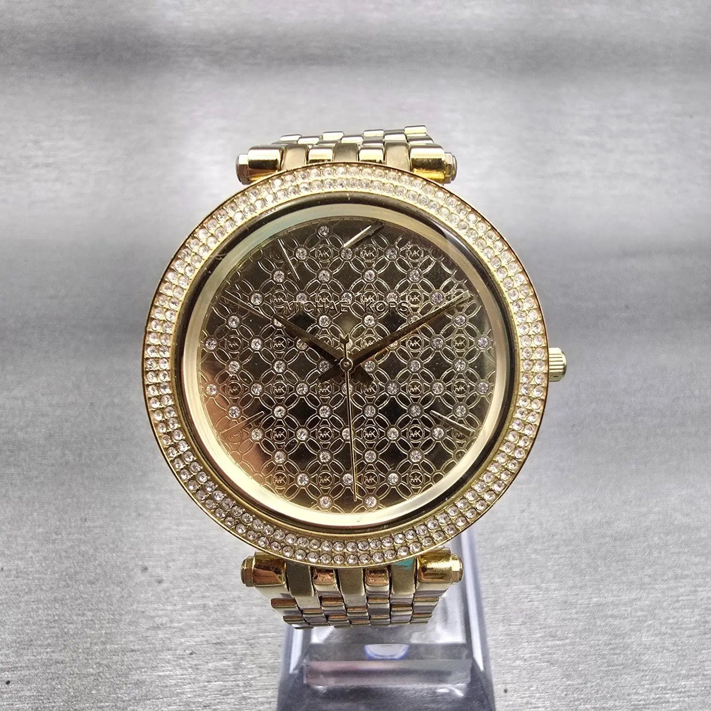 Michael Kors Darci Watch Women 39mm Gold Dial Gold Tone MK3398 New Battery0