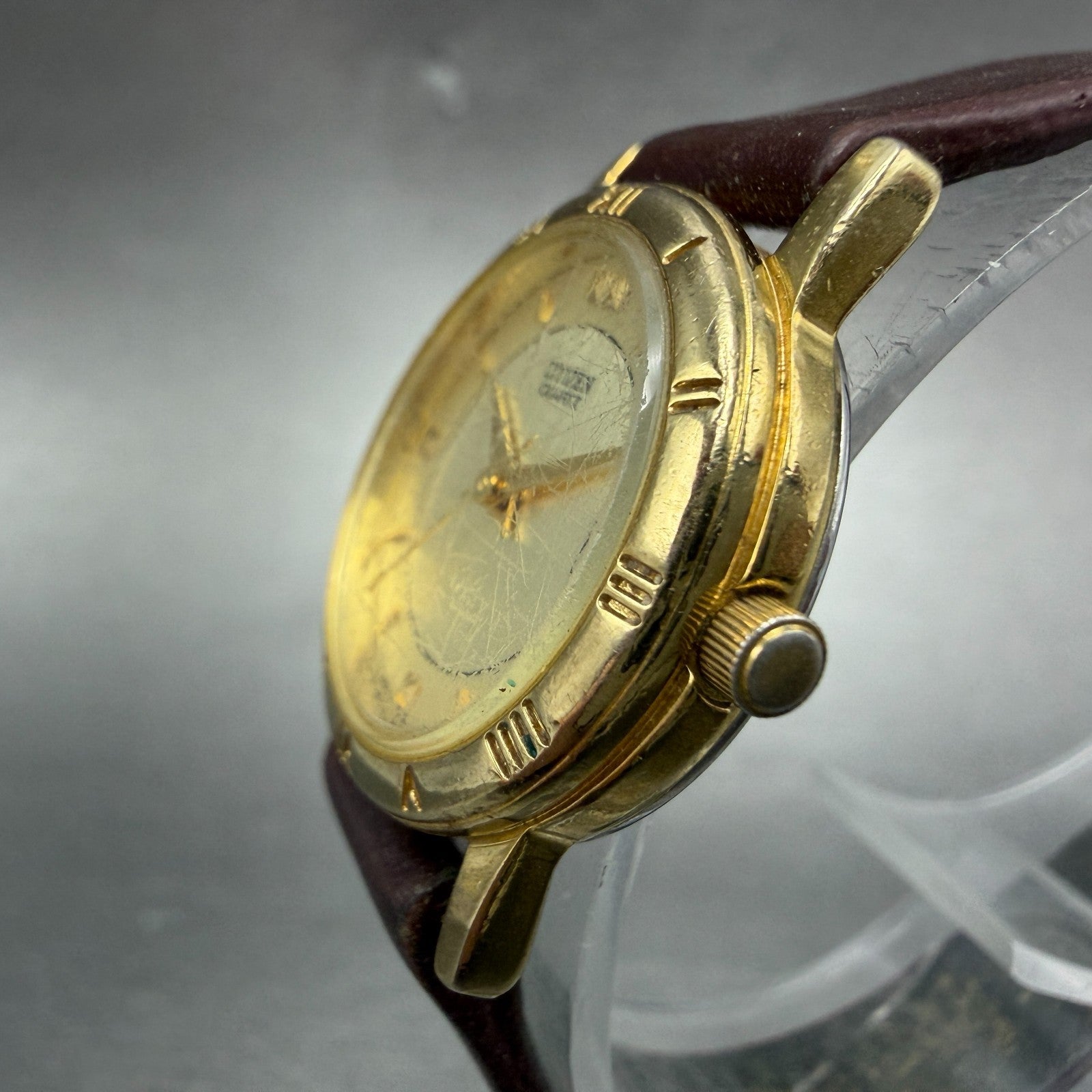 Citizen Watch Women 24mm Champagne Dial Gold Tone Date 1012-K13131 New Battery y2