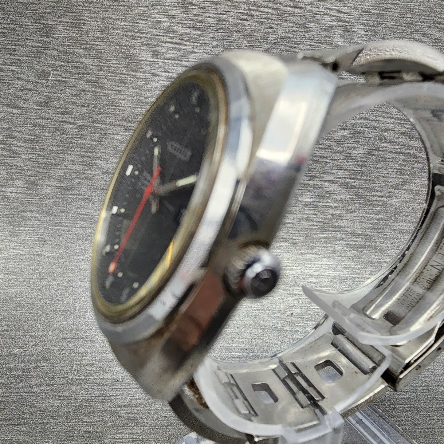 Citizen Crystal Seven Custom Automatic Watch Men 37mm Black Dial Steel Runs2