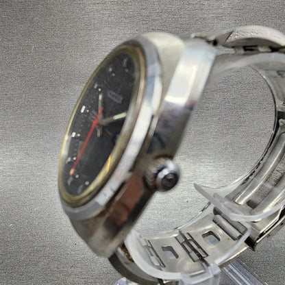 Citizen Crystal Seven Custom Automatic Watch Men 37mm Black Dial Steel Runs2