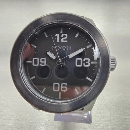 Nixon The Corporal Watch Men 48mm Black Dial Black Tone Round New Battery0